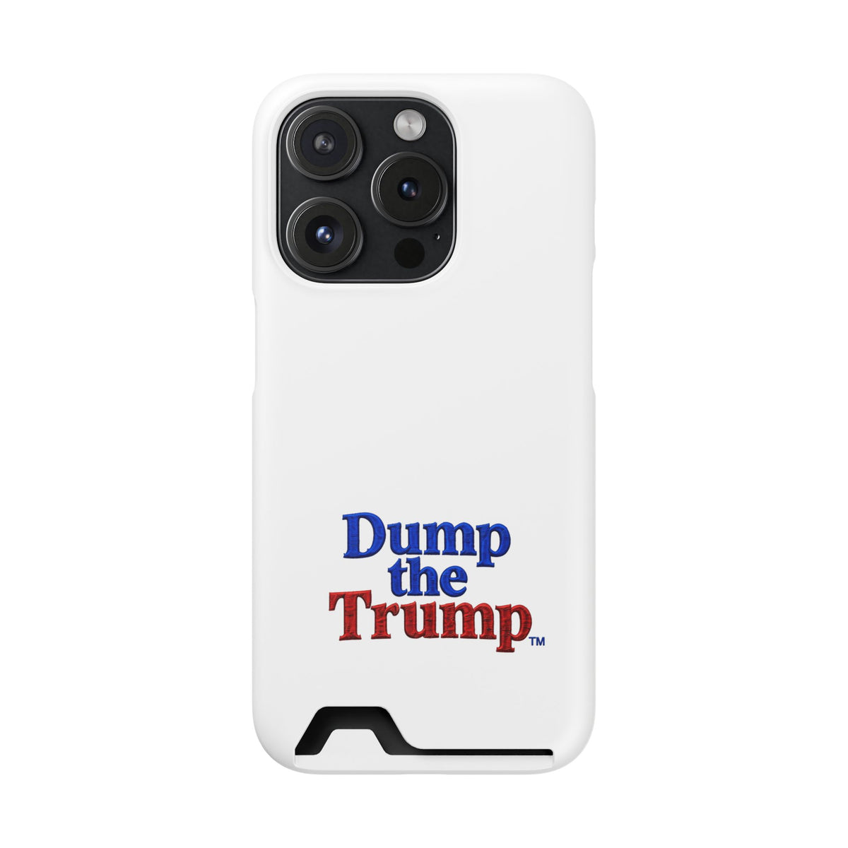 DT Trump iPhone/Samsung Case With Card Holder (WHITE)