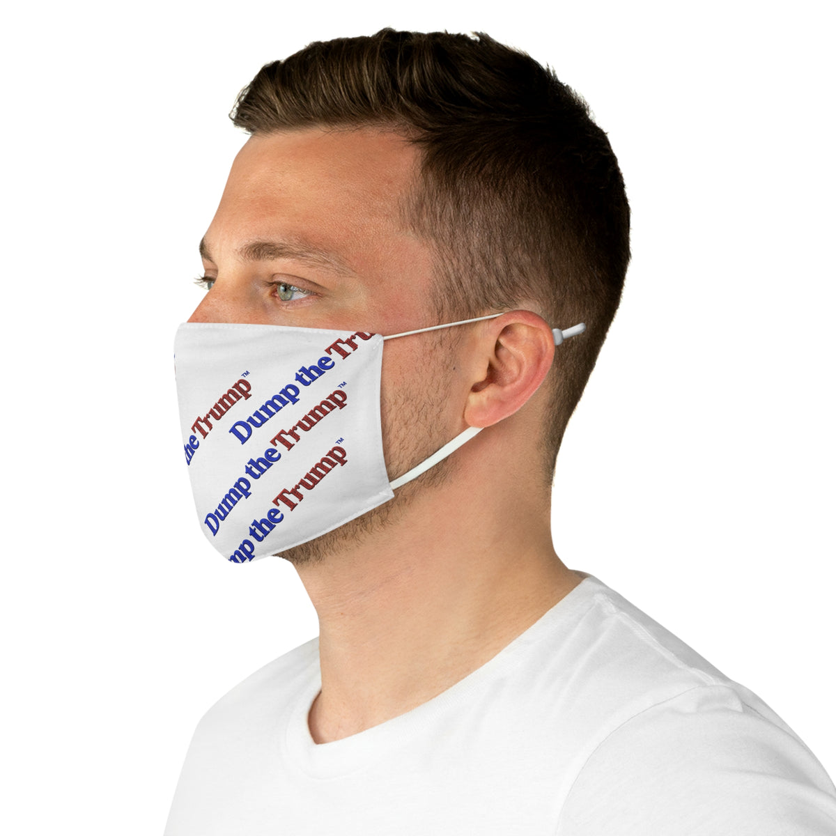 DT Trump Face Mask — “Dump the Trump” Repeated Print