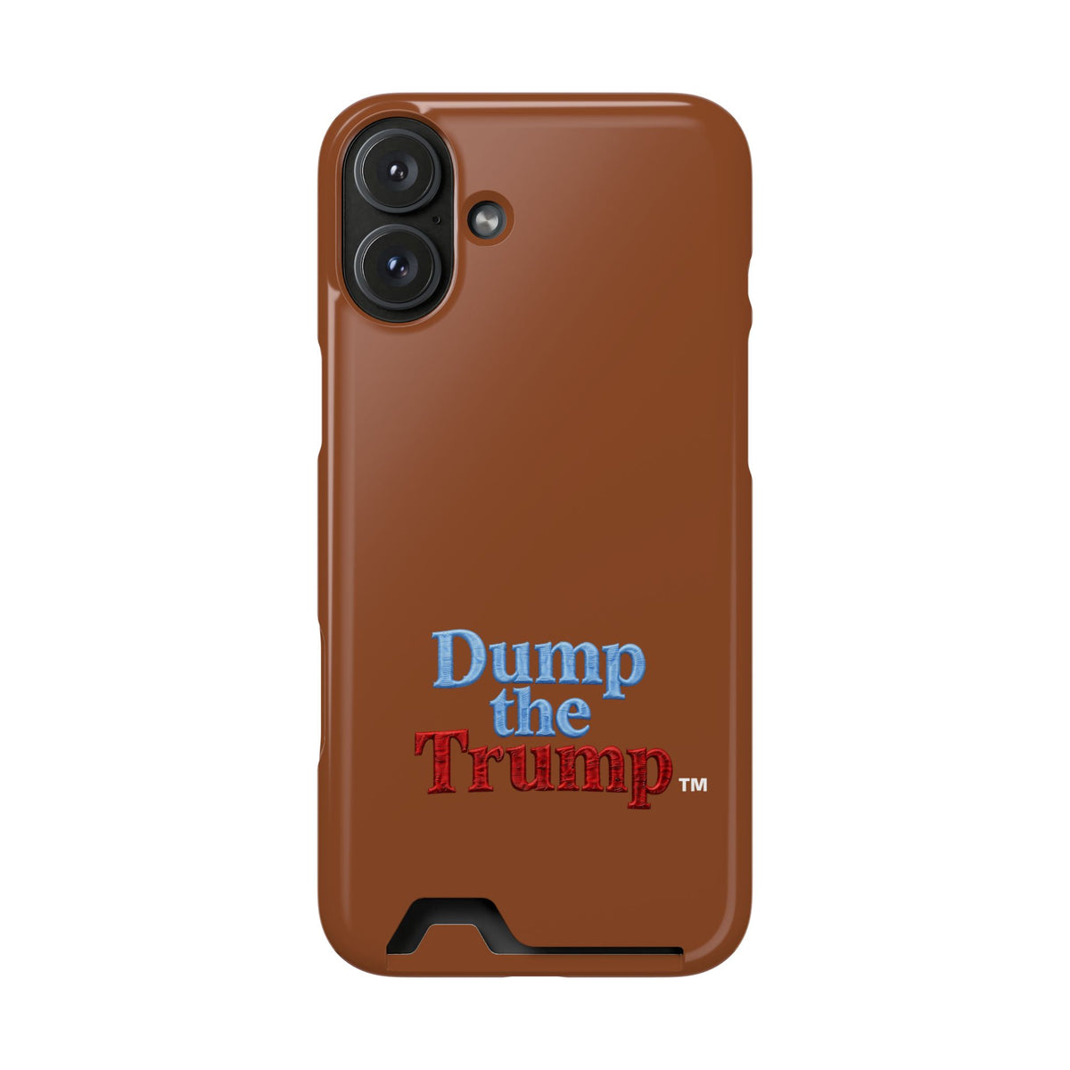 DT Trump iPhone/Samsung Case With Card Holder (BROWN)