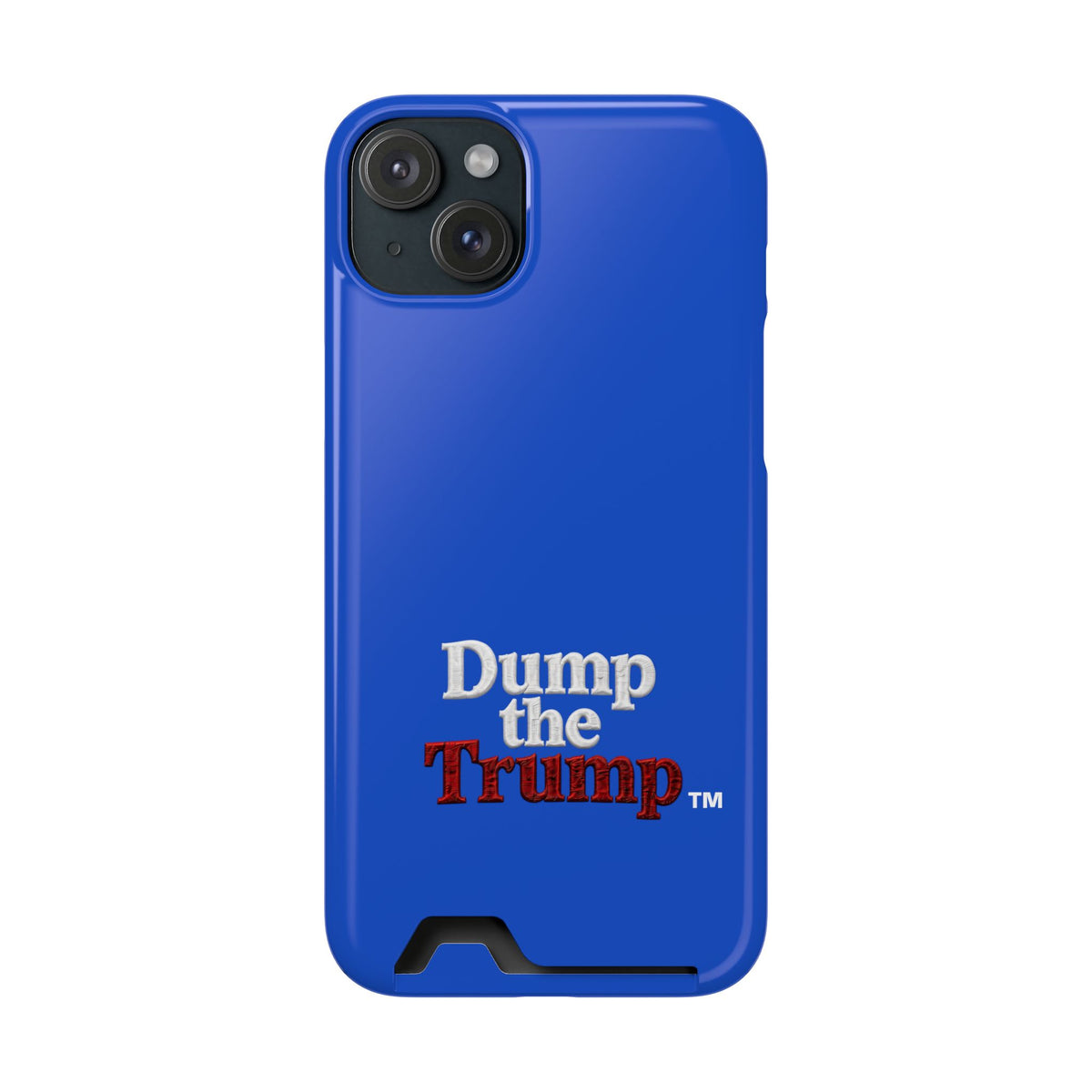 DT Trump iPhone/Samsung Case With Card Holder (BLUE)