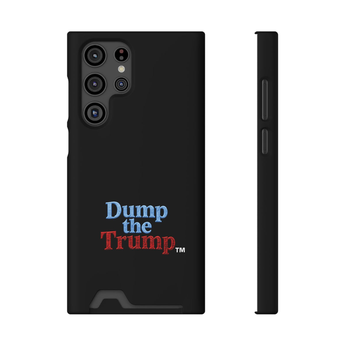 DT Trump iPhone/Samsung Case With Card Holder (BLACK)