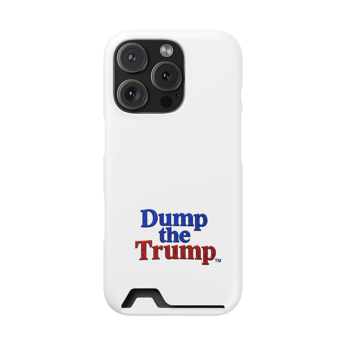 DT Trump iPhone/Samsung Case With Card Holder (WHITE)