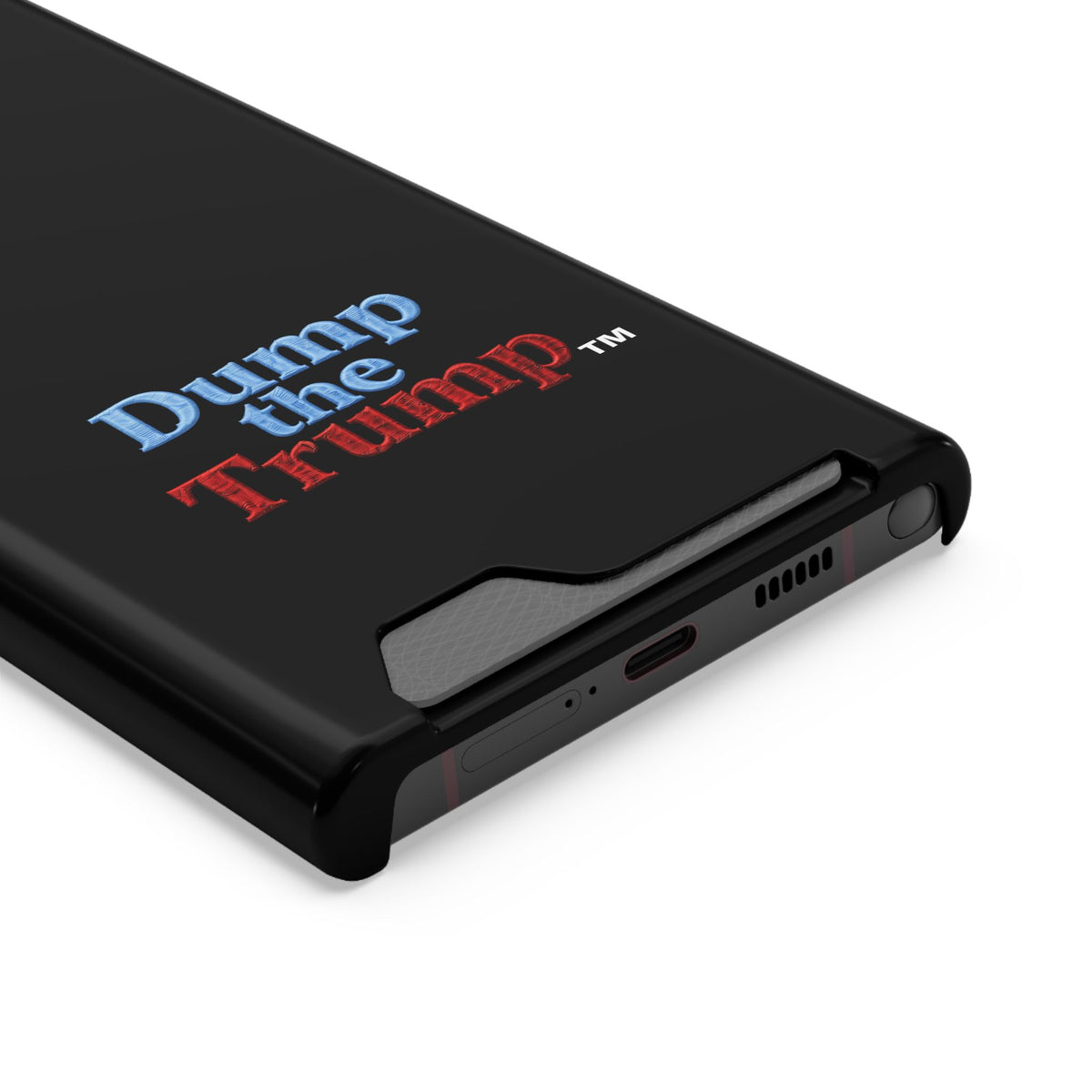 DT Trump iPhone/Samsung Case With Card Holder (BLACK)