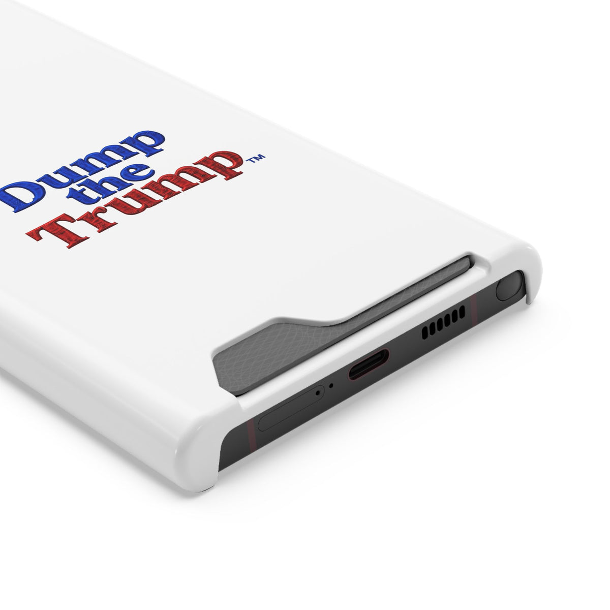 DT Trump iPhone/Samsung Case With Card Holder (WHITE)