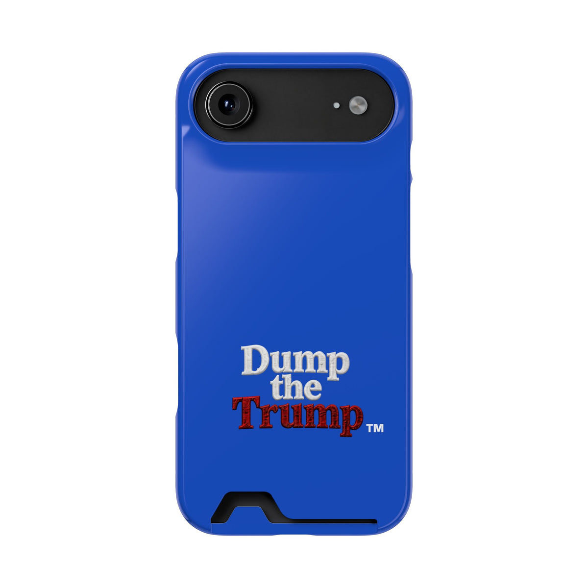 DT Trump iPhone/Samsung Case With Card Holder (BLUE)