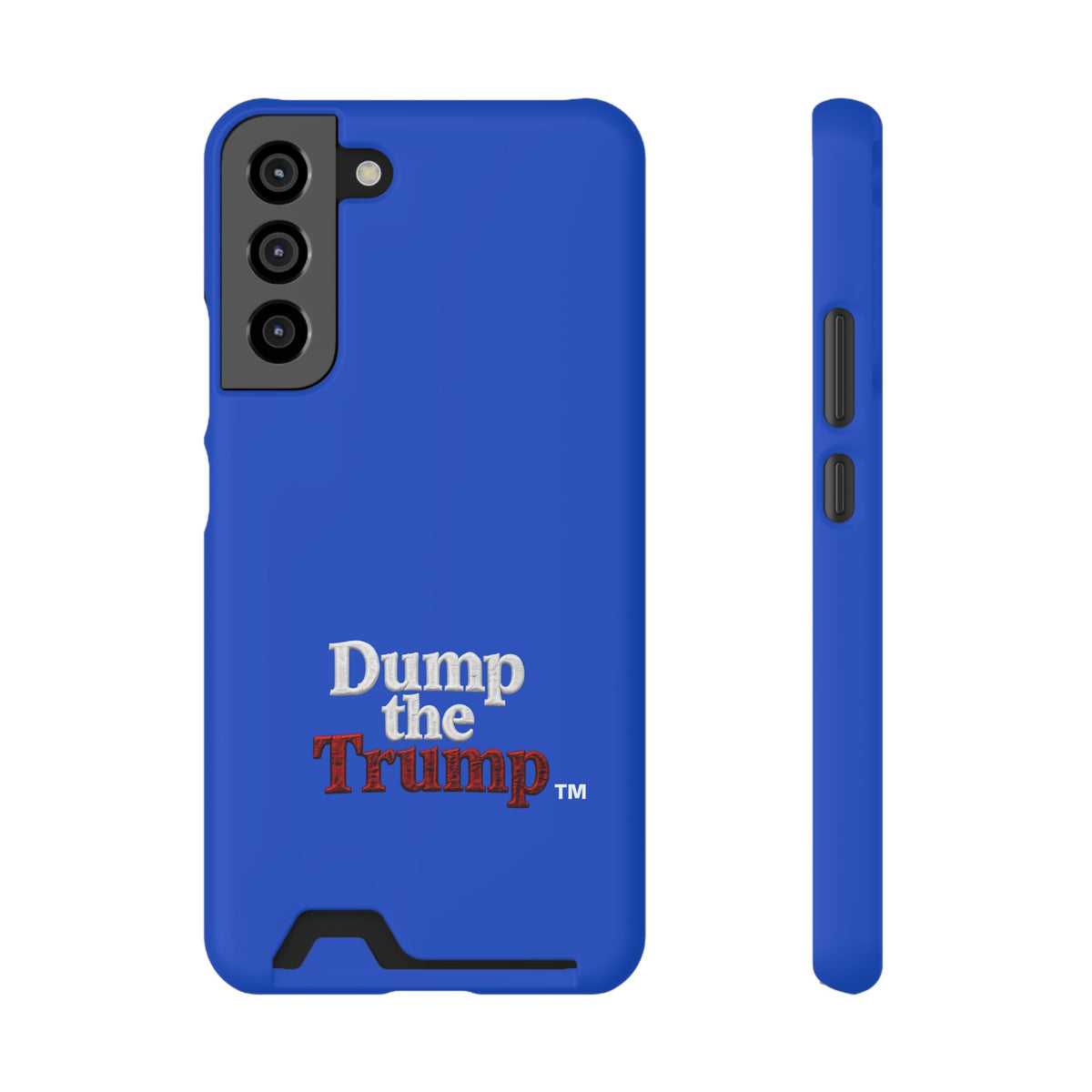 DT Trump iPhone/Samsung Case With Card Holder (BLUE)