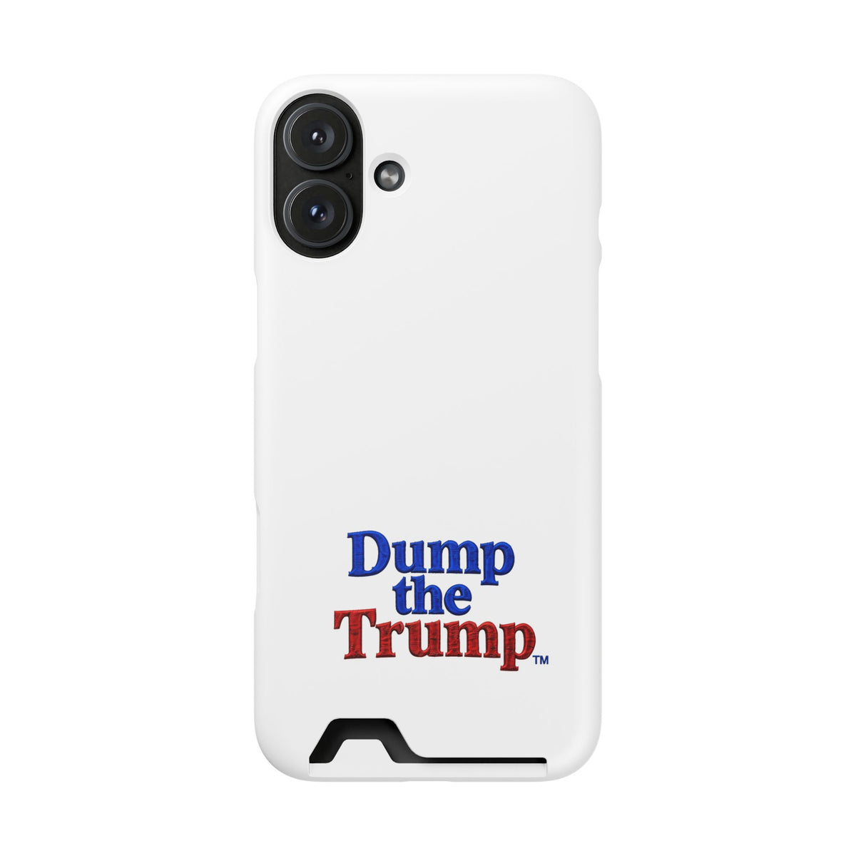 DT Trump iPhone/Samsung Case With Card Holder (WHITE)