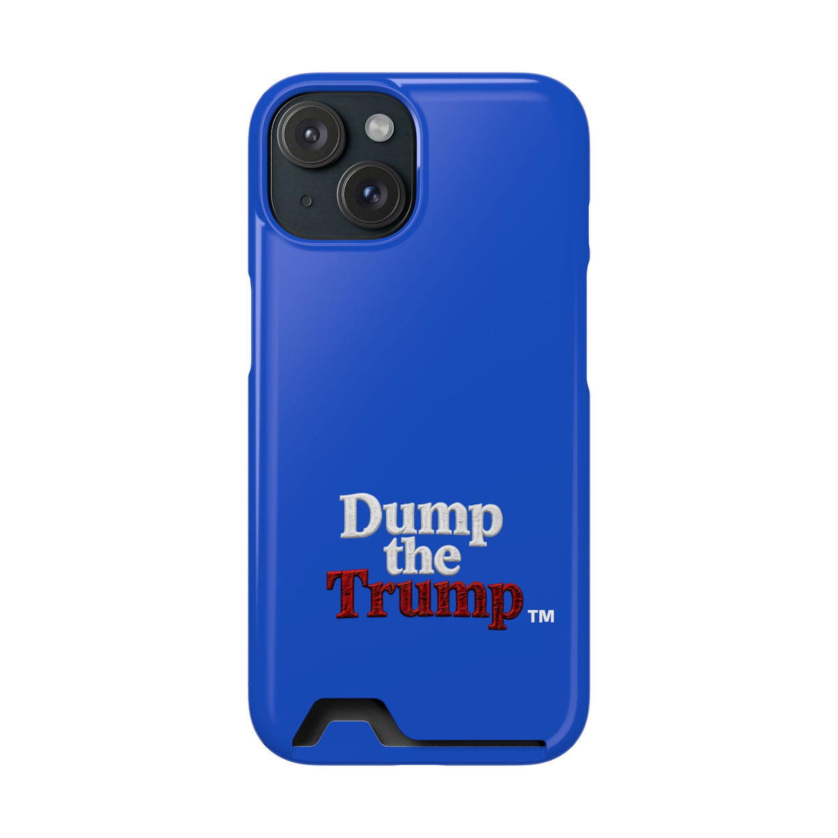 DT Trump iPhone/Samsung Case With Card Holder (BLUE)