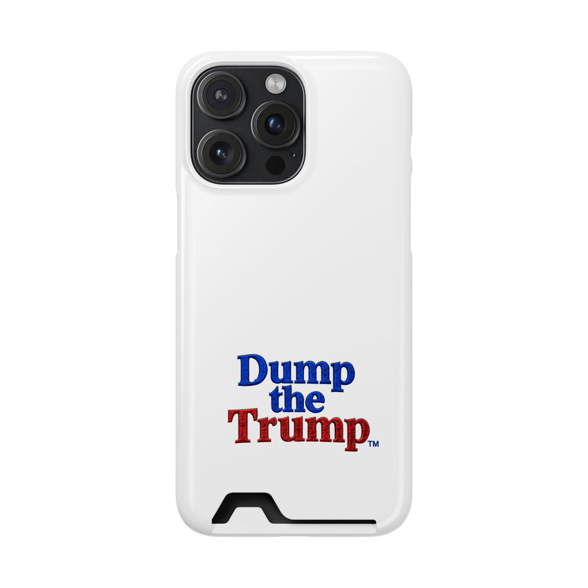 DT Trump iPhone/Samsung Case With Card Holder (WHITE)