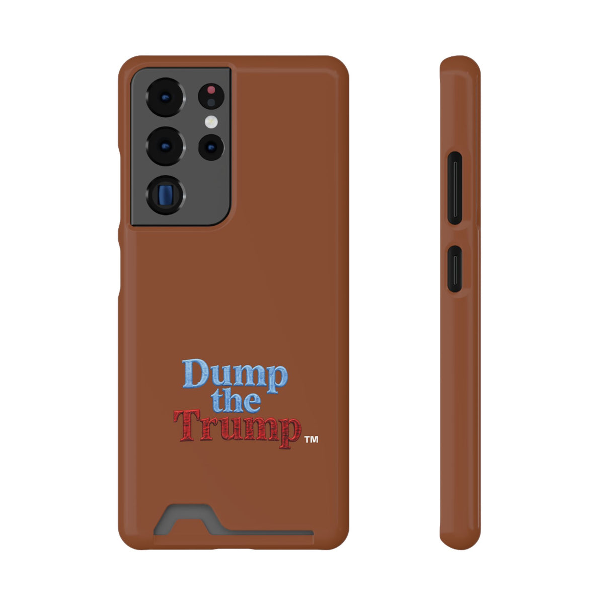 DT Trump iPhone/Samsung Case With Card Holder (BROWN)