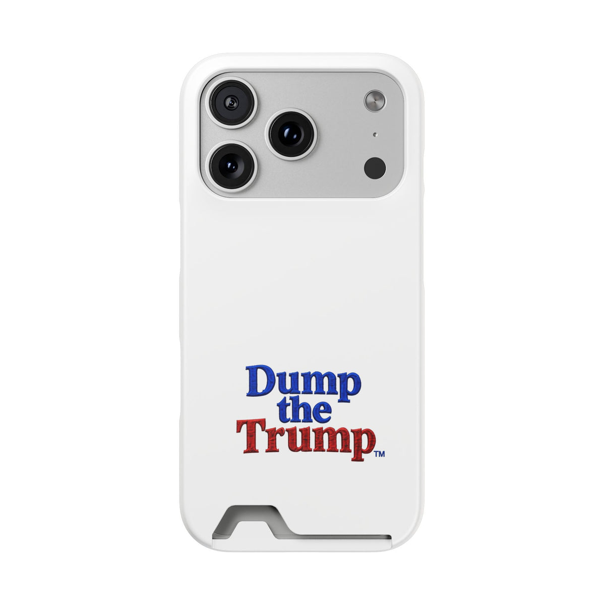 DT Trump iPhone/Samsung Case With Card Holder (WHITE)
