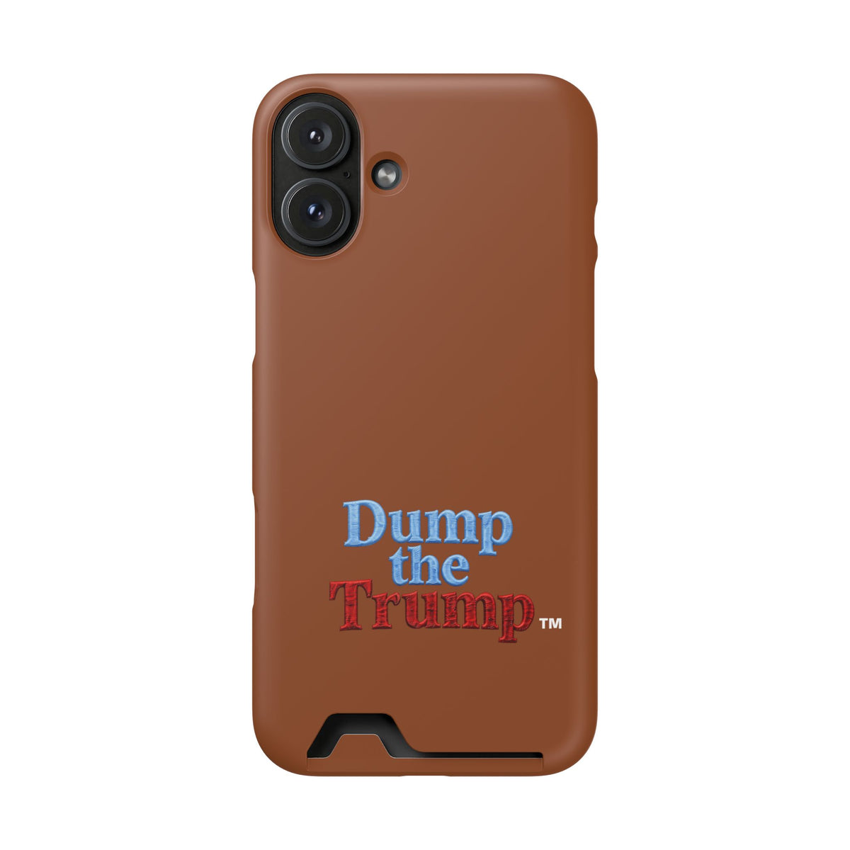 DT Trump iPhone/Samsung Case With Card Holder (BROWN)