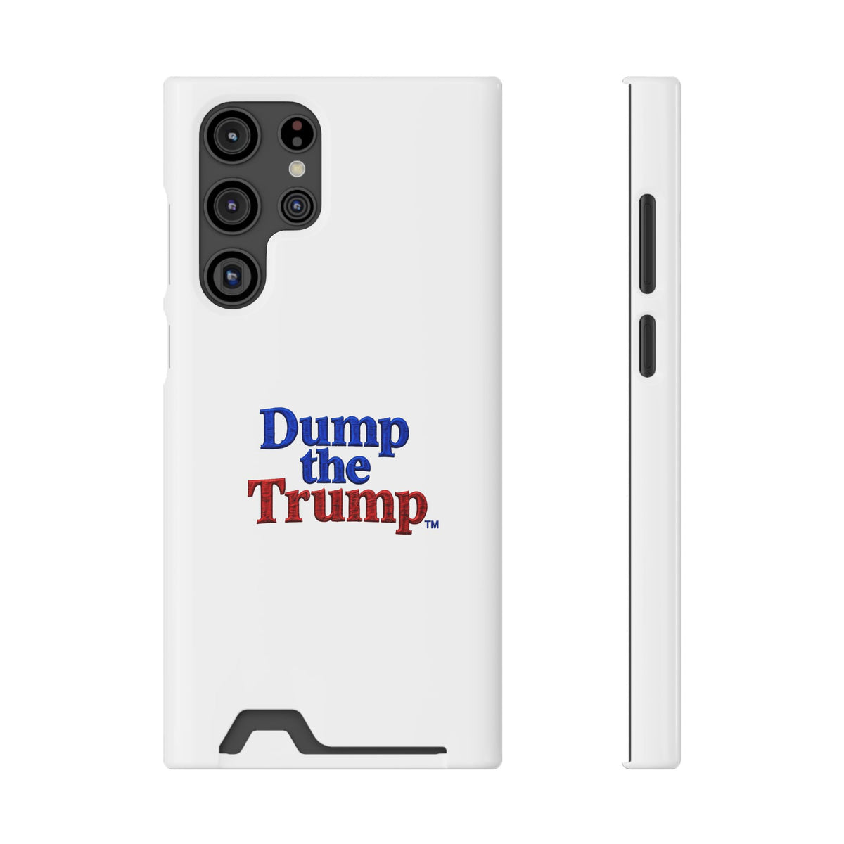 DT Trump iPhone/Samsung Case With Card Holder (WHITE)