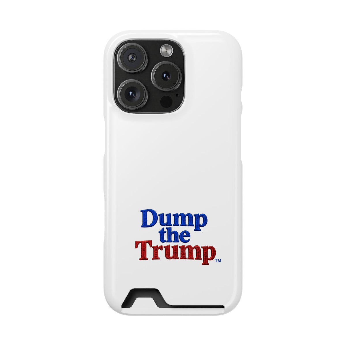 DT Trump iPhone/Samsung Case With Card Holder (WHITE)