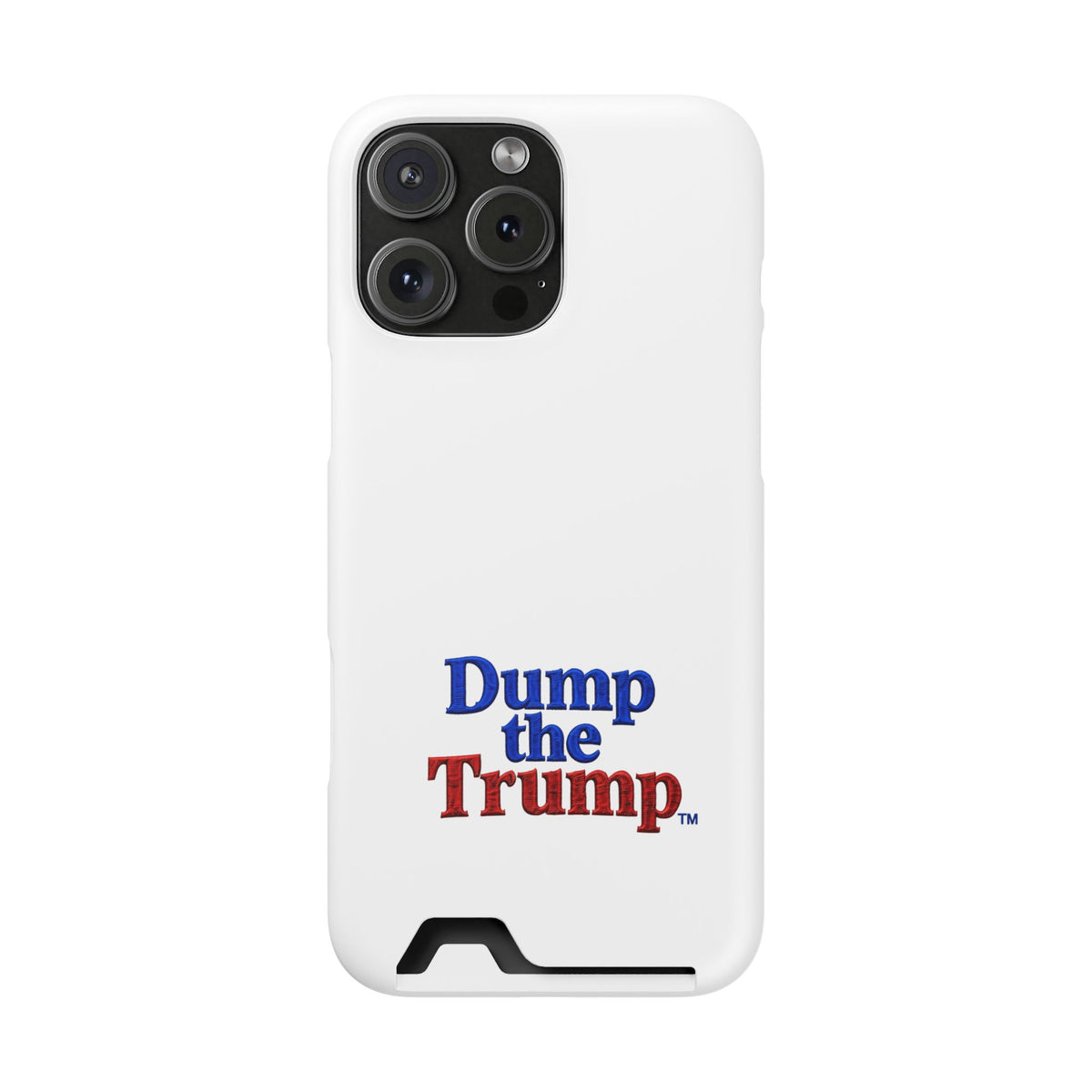 DT Trump iPhone/Samsung Case With Card Holder (WHITE)