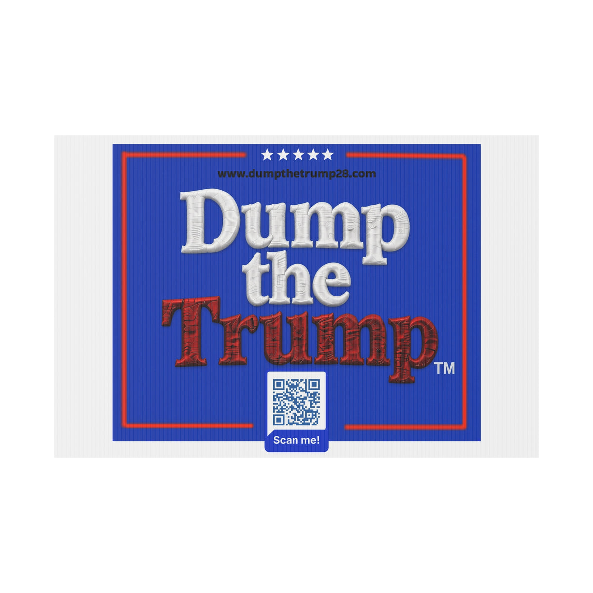 DT Trump Yard Sign — Lawn Sign with QR Code