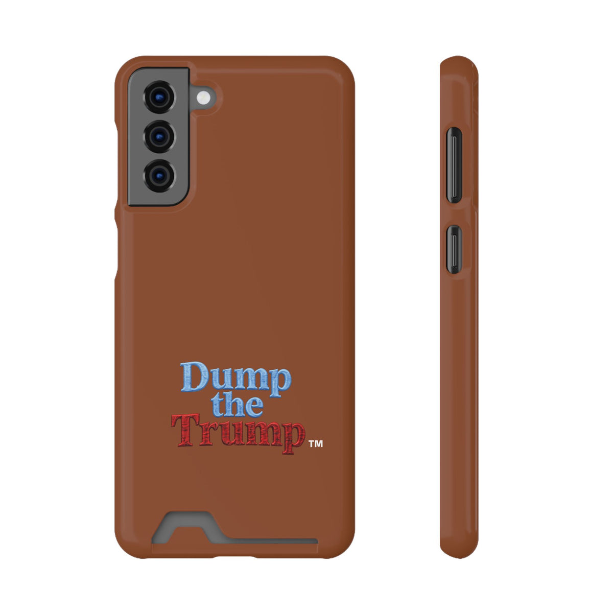 DT Trump iPhone/Samsung Case With Card Holder (BROWN)