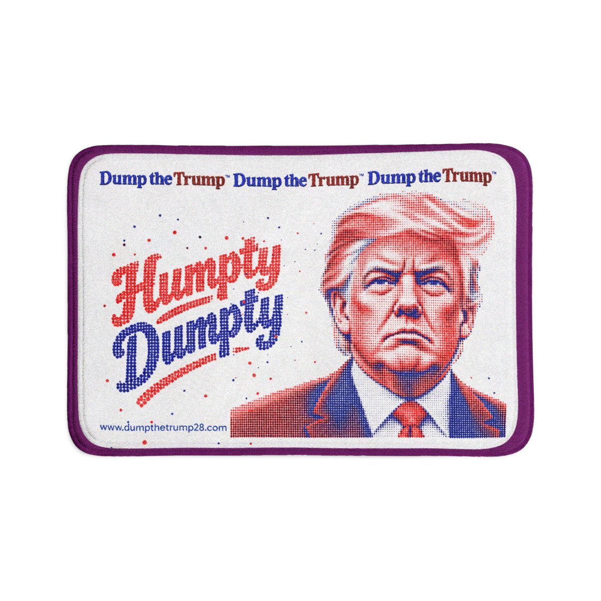 DT Trump Bath Mat Set — 3-Piece Décor (Purple)