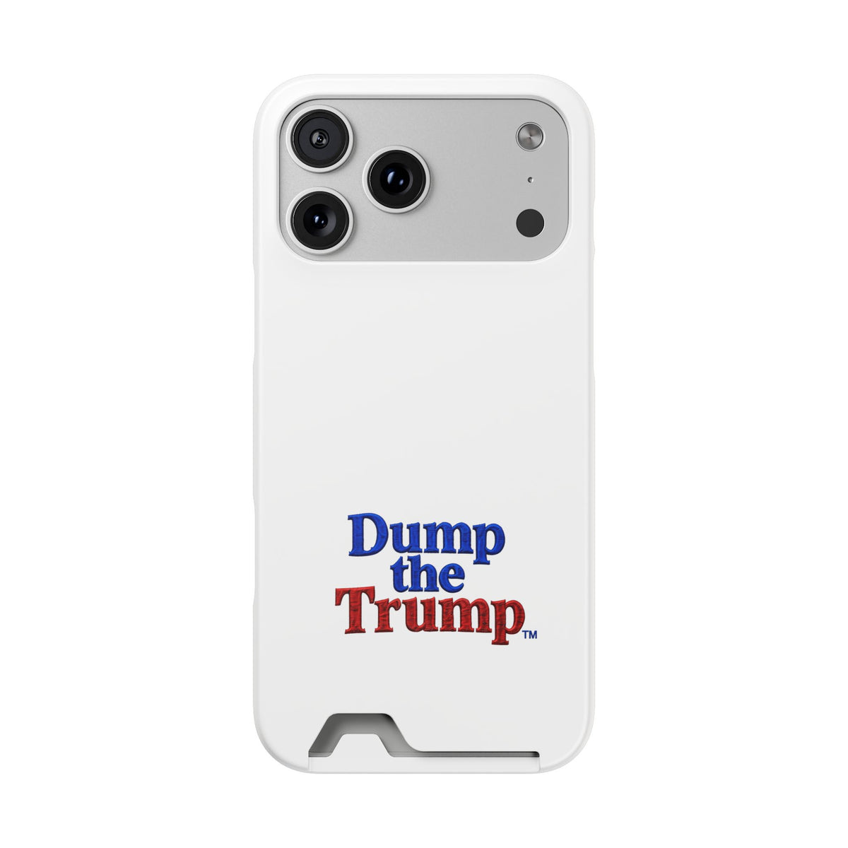DT Trump iPhone/Samsung Case With Card Holder (WHITE)