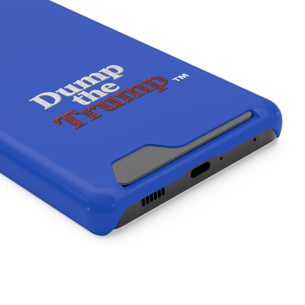 DT Trump iPhone/Samsung Case With Card Holder (BLUE)