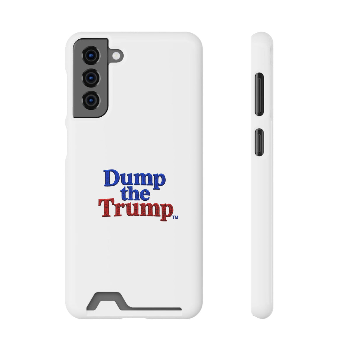 DT Trump iPhone/Samsung Case With Card Holder (WHITE)