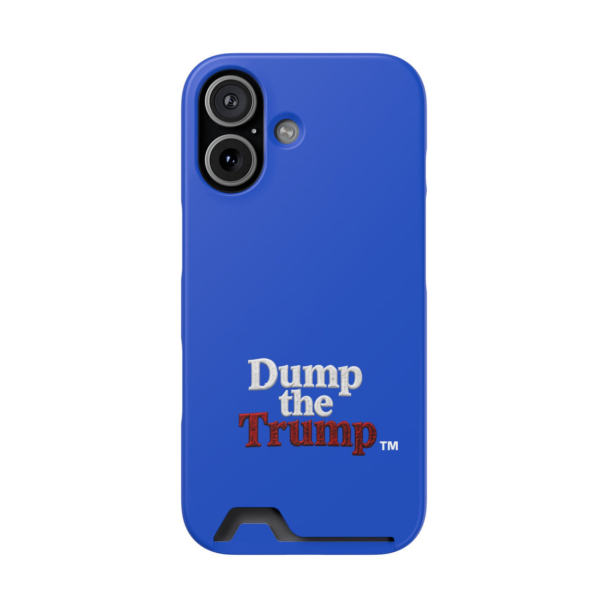 DT Trump iPhone/Samsung Case With Card Holder (BLUE)