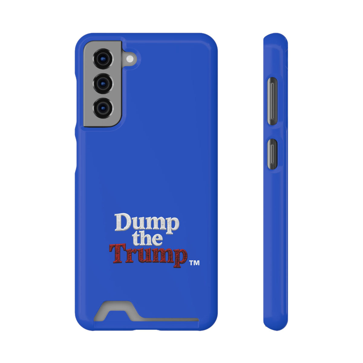 DT Trump iPhone/Samsung Case With Card Holder (BLUE)