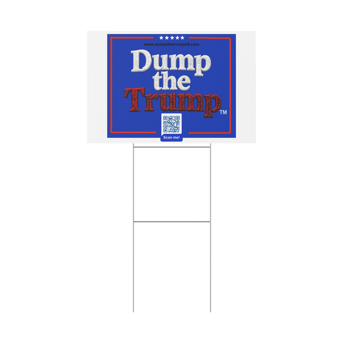 DT Trump Yard Sign — Lawn Sign with QR Code