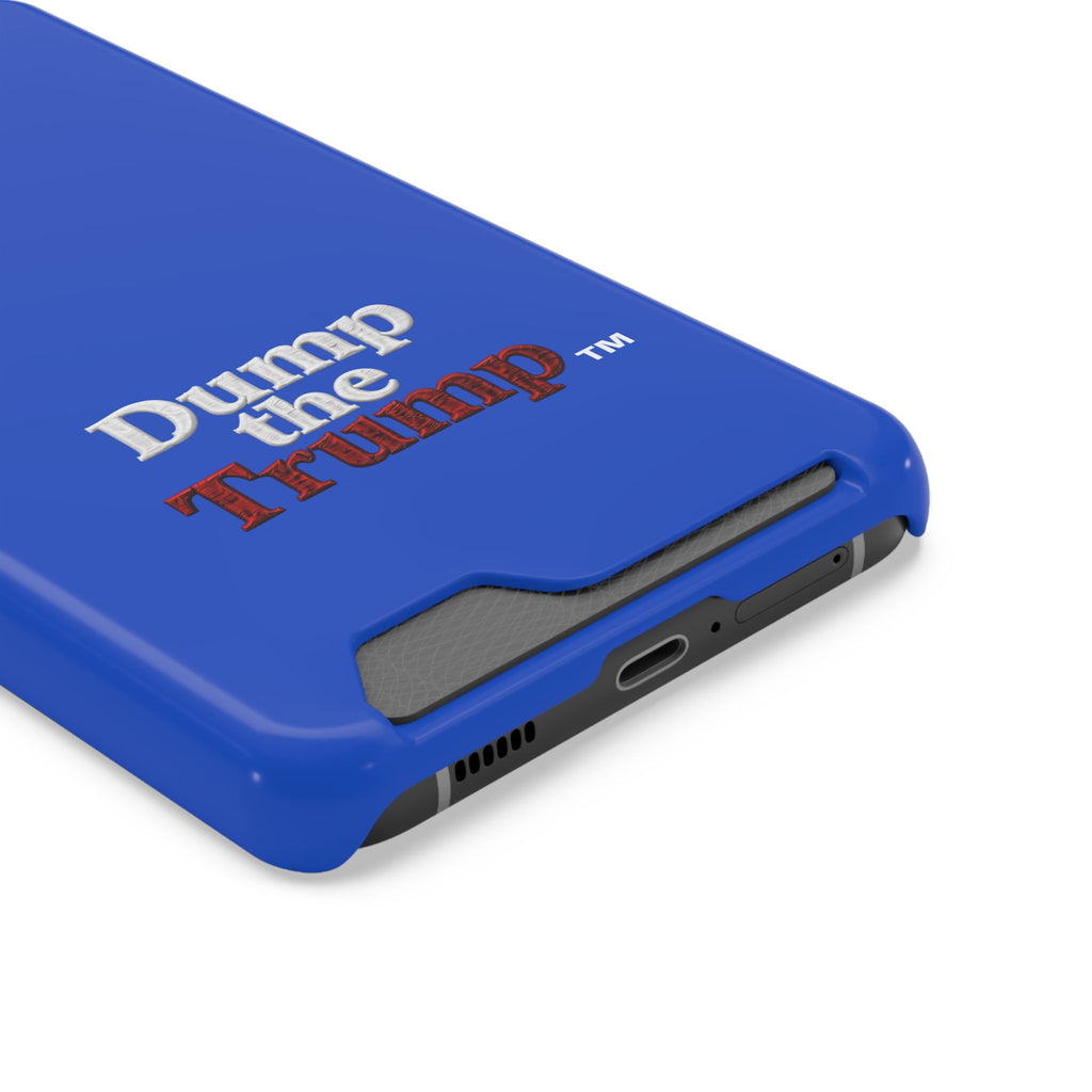 DT Trump iPhone/Samsung Case With Card Holder (BLUE)