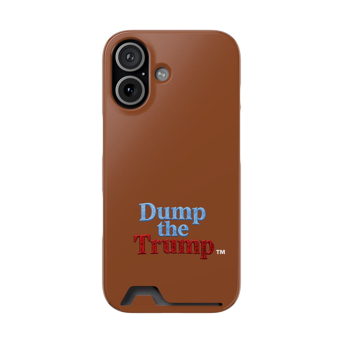 DT Trump iPhone/Samsung Case With Card Holder (BROWN)