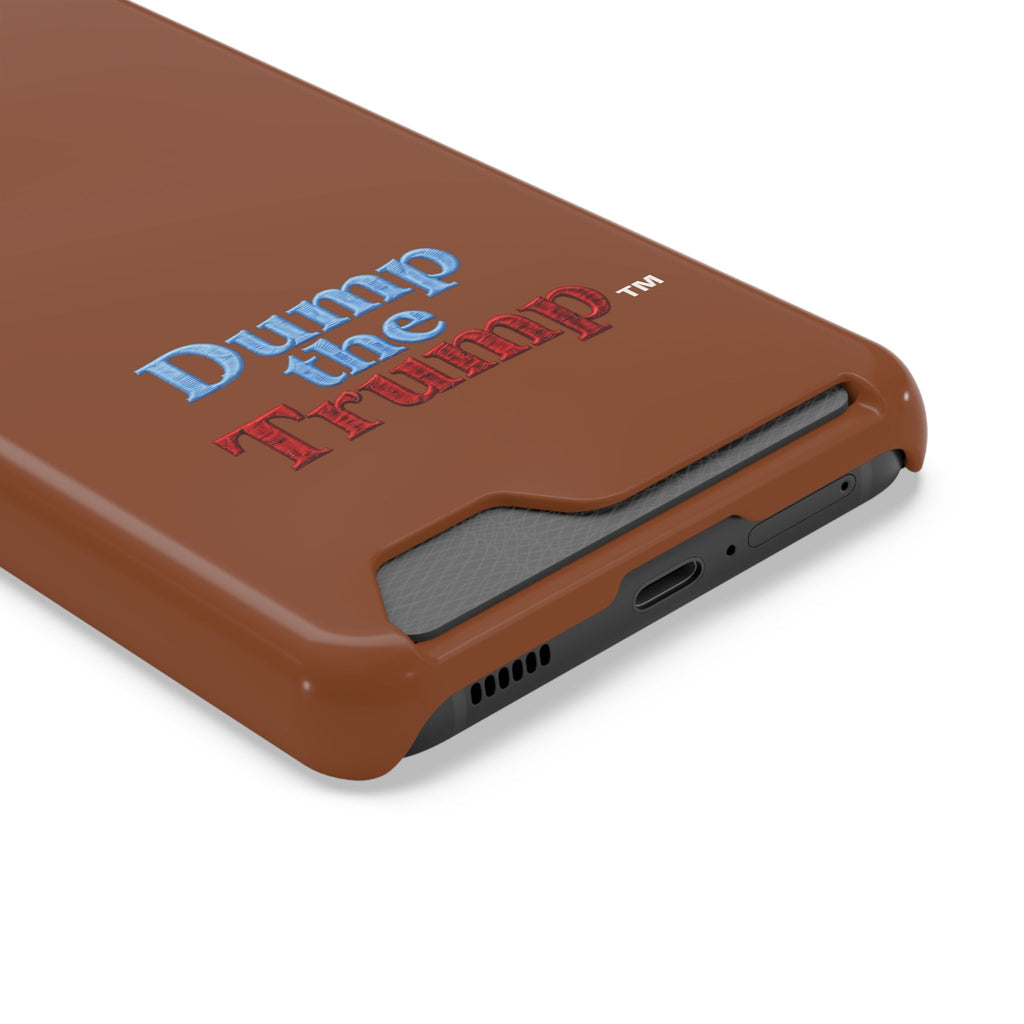 DT Trump iPhone/Samsung Case With Card Holder (BROWN)