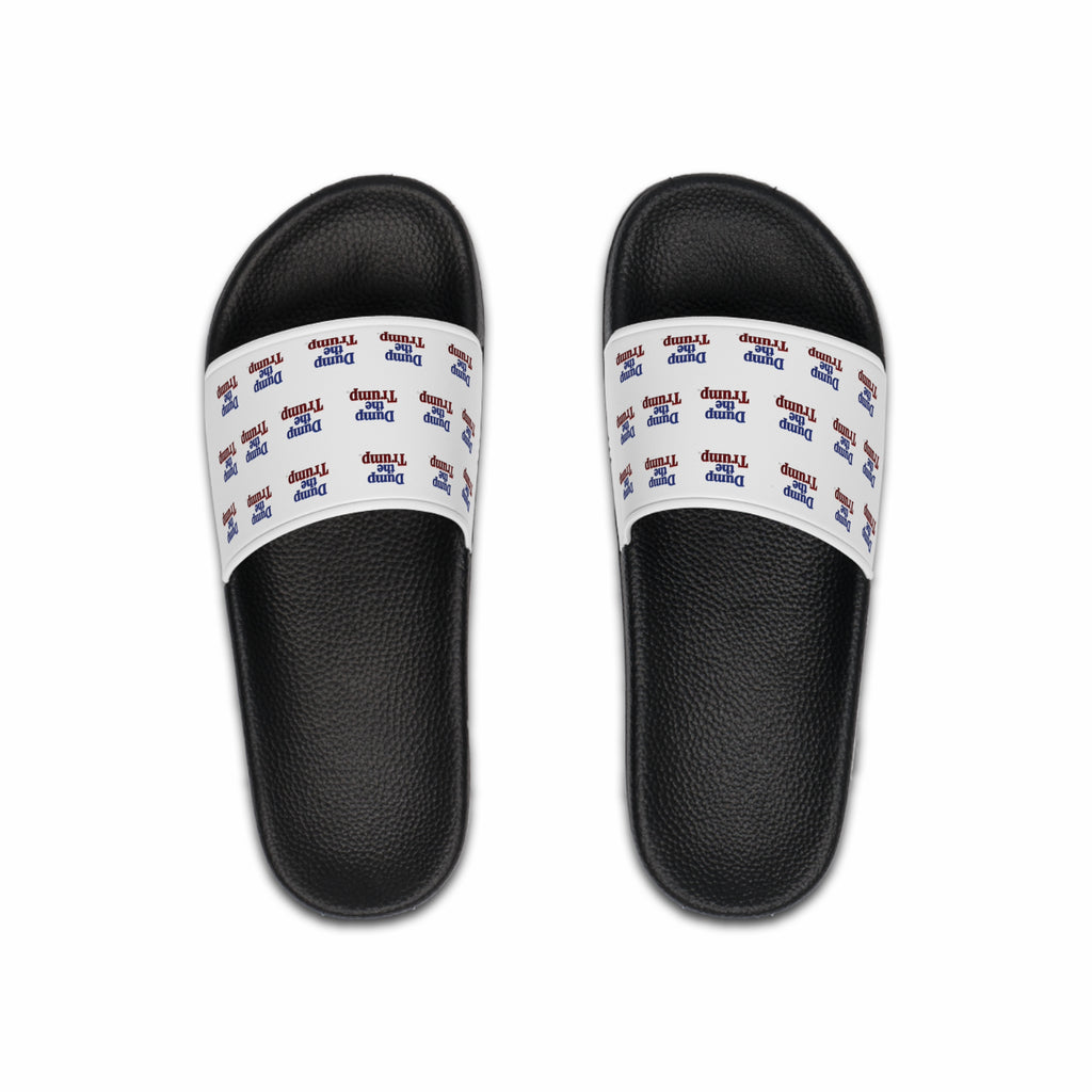 DT Trump Slide Sandals — "Dump the Trump" Patriotic Slides