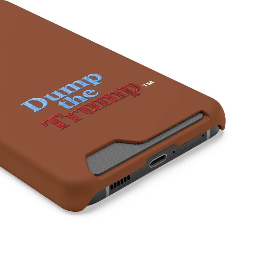 DT Trump iPhone/Samsung Case With Card Holder (BROWN)