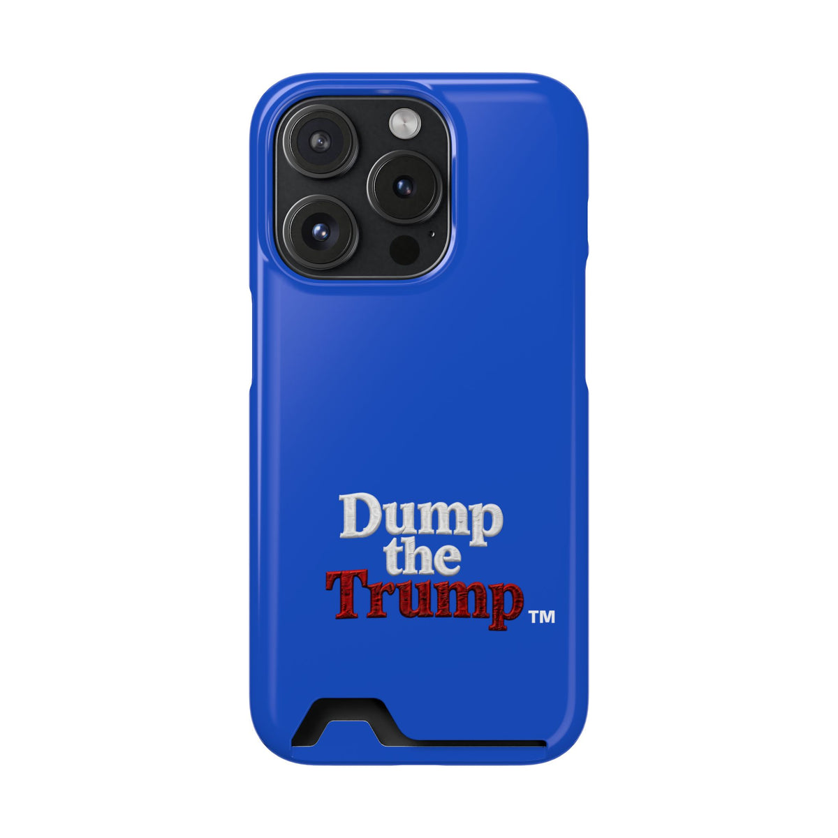 DT Trump iPhone/Samsung Case With Card Holder (BLUE)