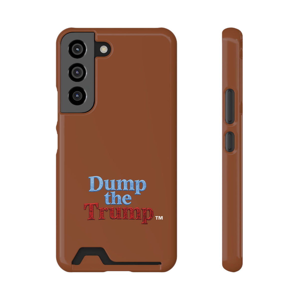 DT Trump iPhone/Samsung Case With Card Holder (BROWN)