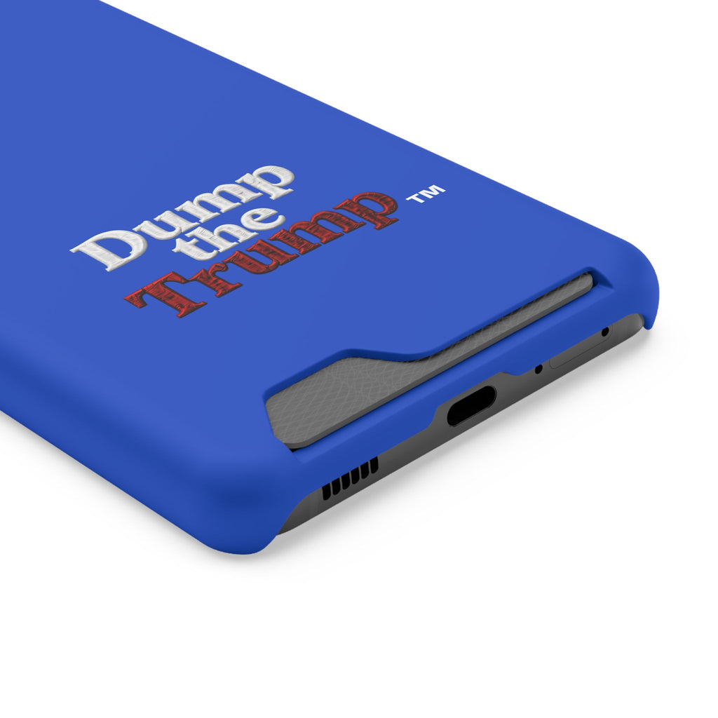 DT Trump iPhone/Samsung Case With Card Holder (BLUE)