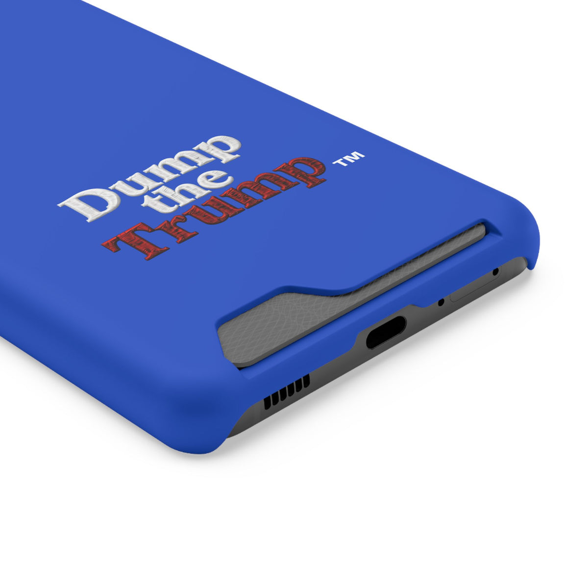 DT Trump iPhone/Samsung Case With Card Holder (BLUE)