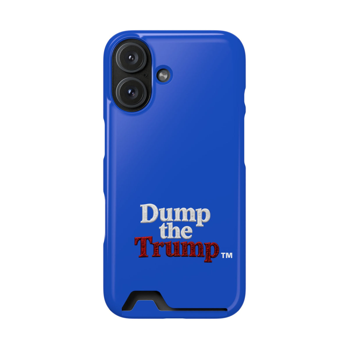 DT Trump iPhone/Samsung Case With Card Holder (BLUE)