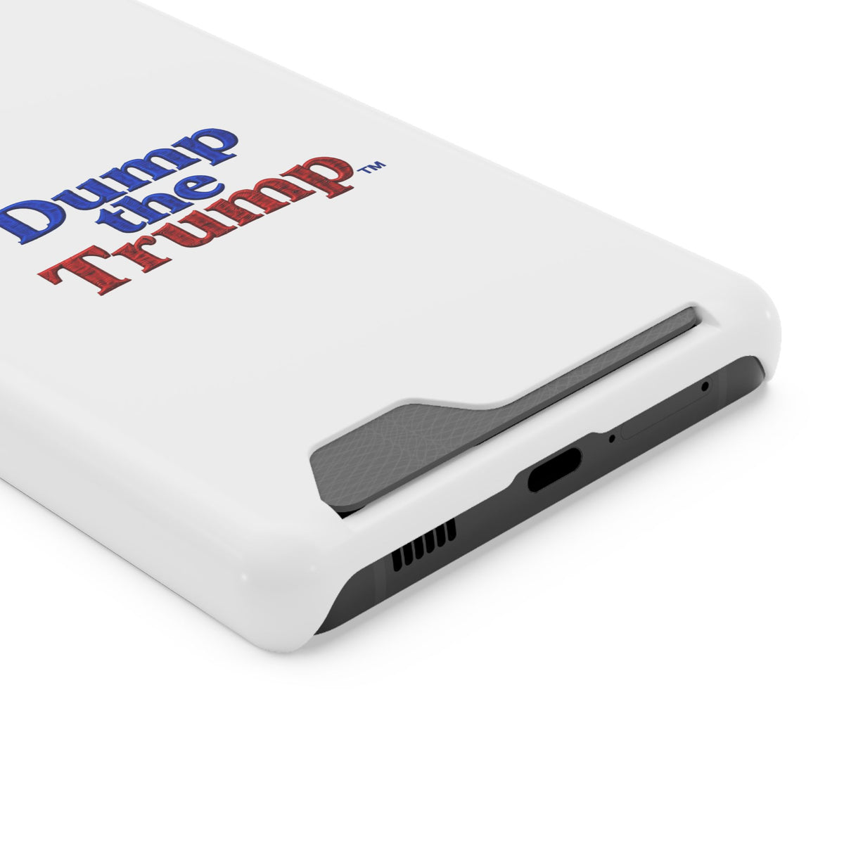DT Trump iPhone/Samsung Case With Card Holder (WHITE)