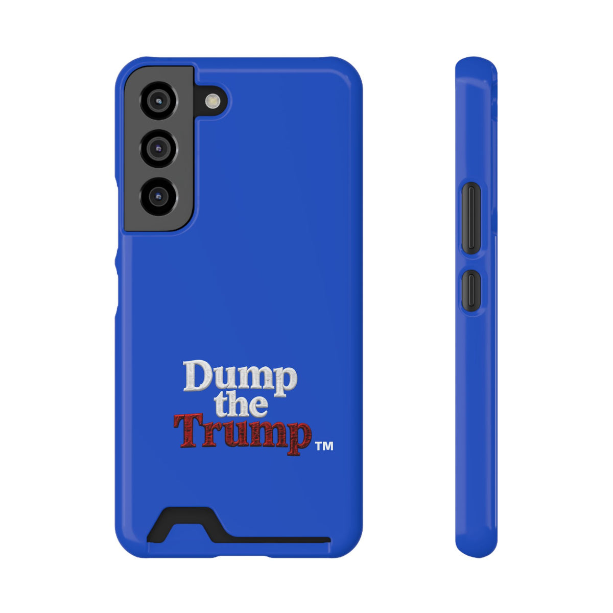 DT Trump iPhone/Samsung Case With Card Holder (BLUE)