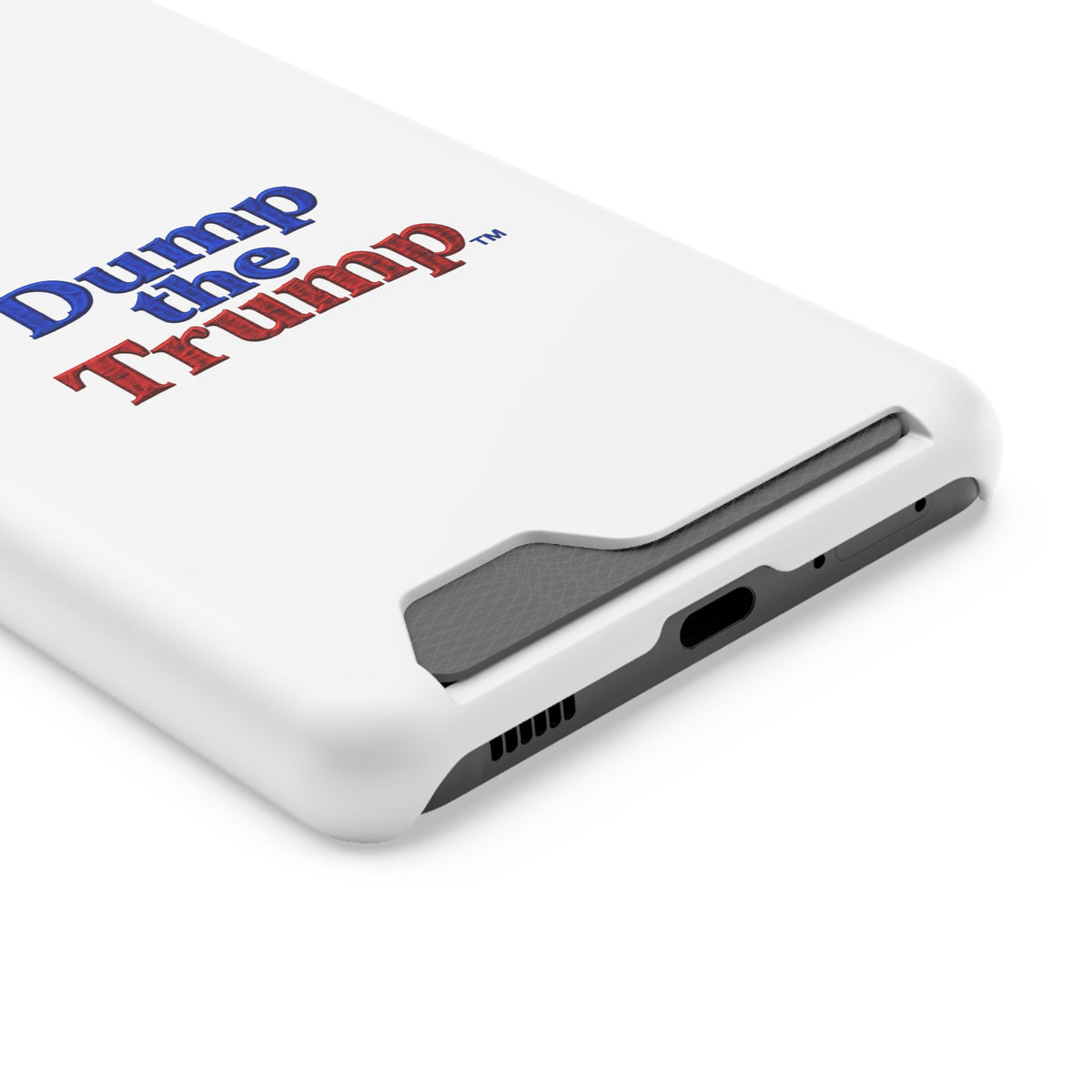 DT Trump iPhone/Samsung Case With Card Holder (WHITE)