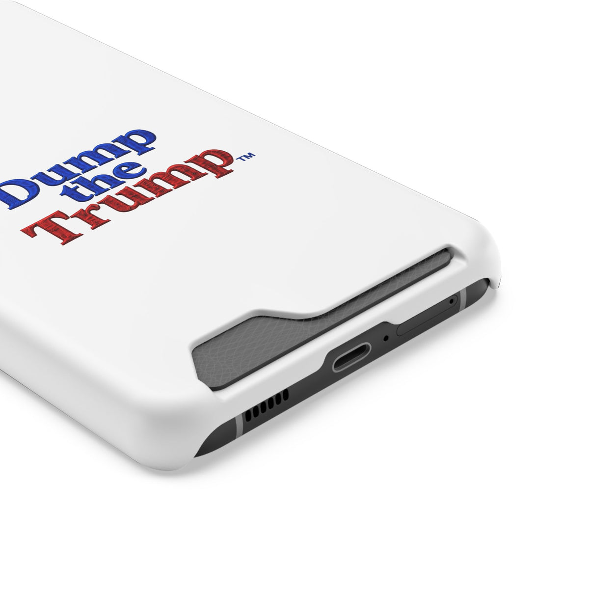 DT Trump iPhone/Samsung Case With Card Holder (WHITE)