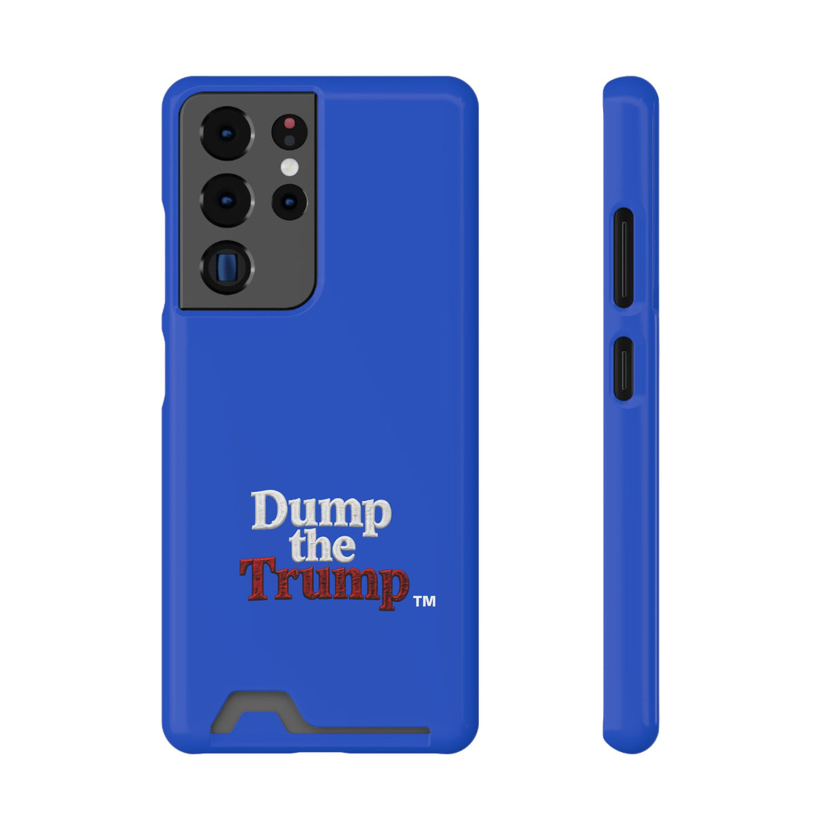 DT Trump iPhone/Samsung Case With Card Holder (BLUE)