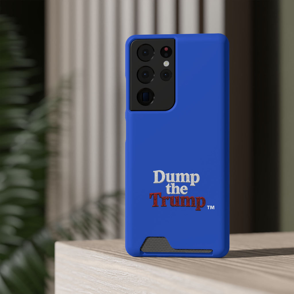 DT Trump iPhone/Samsung Case With Card Holder (BLUE)