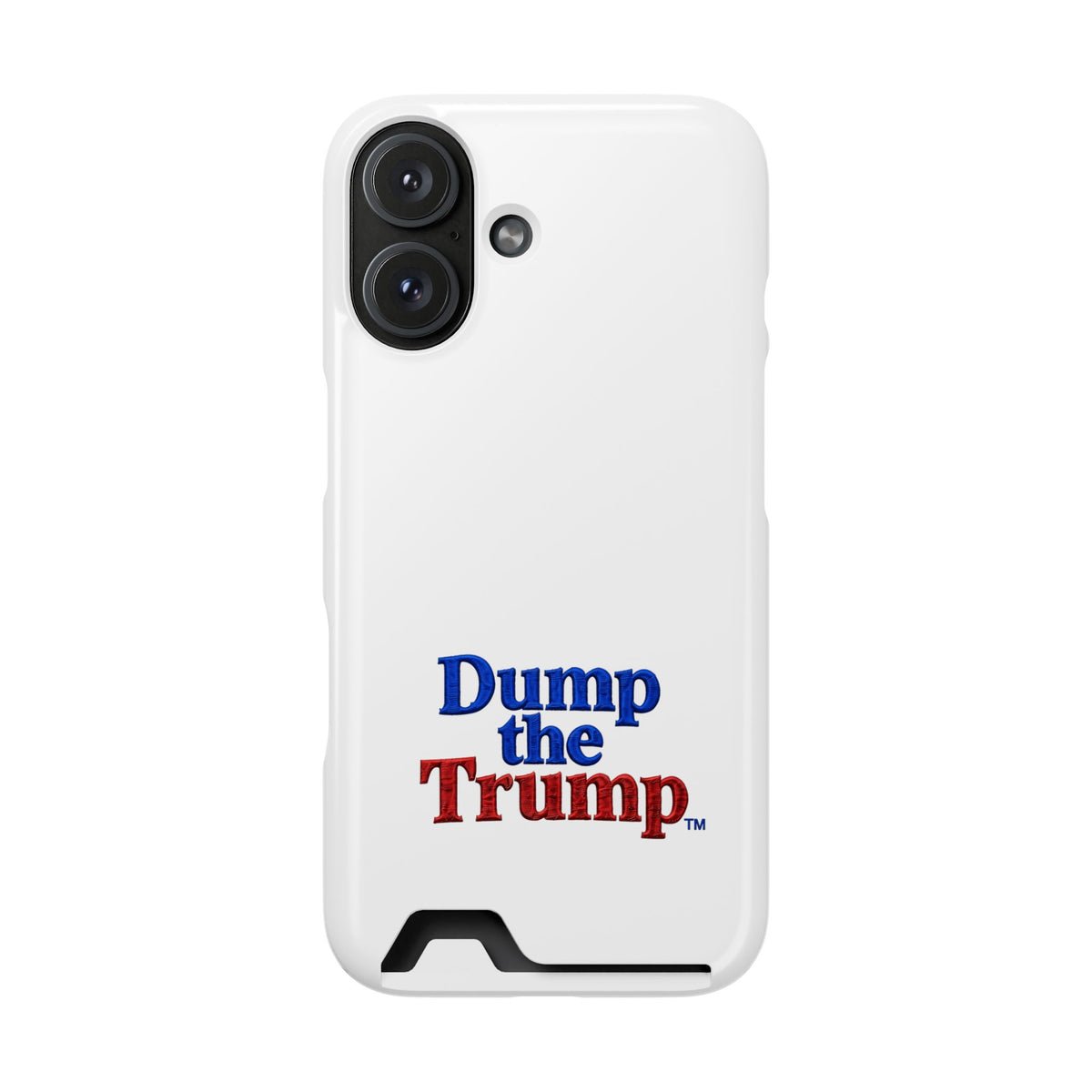 DT Trump iPhone/Samsung Case With Card Holder (WHITE)