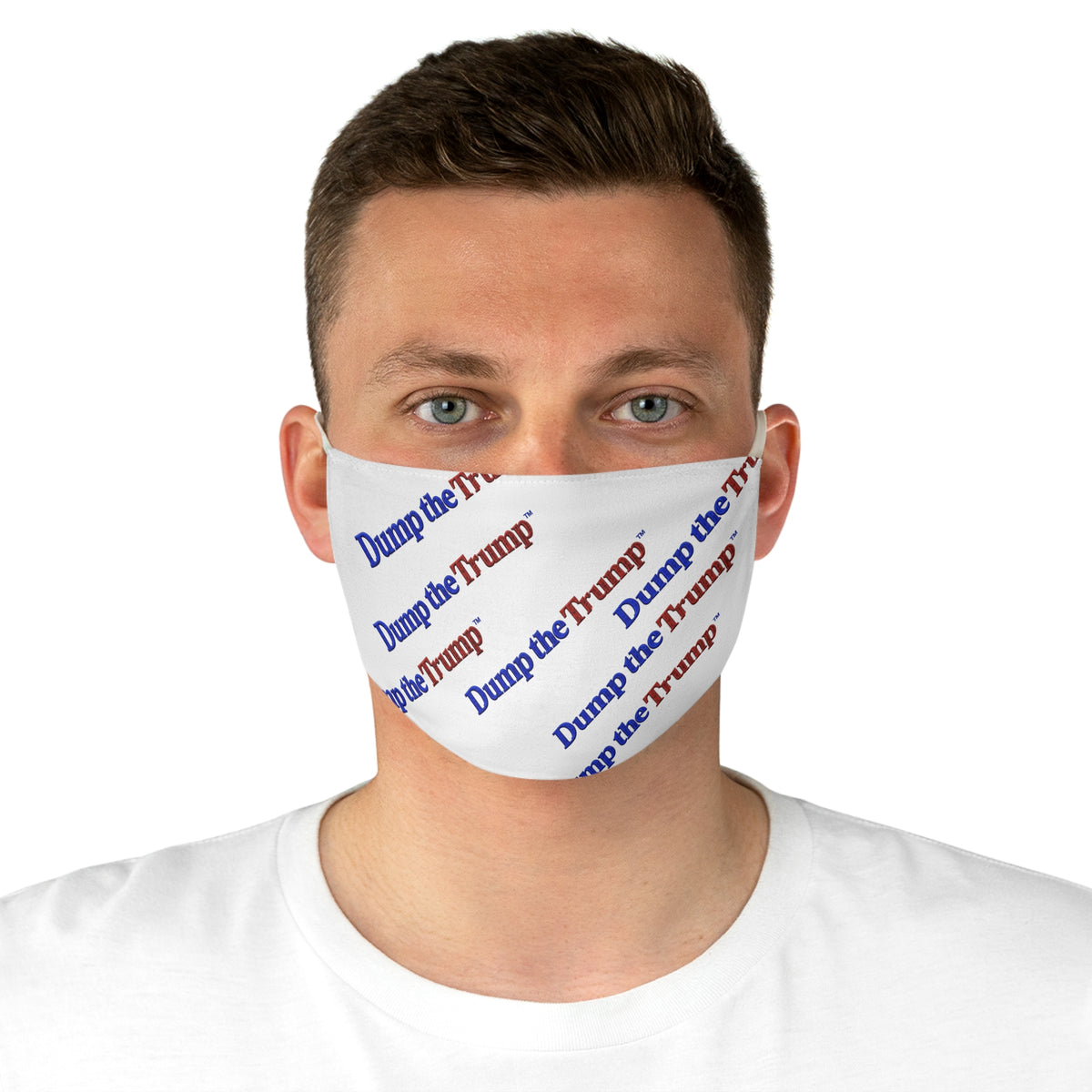DT Trump Face Mask — “Dump the Trump” Repeated Print