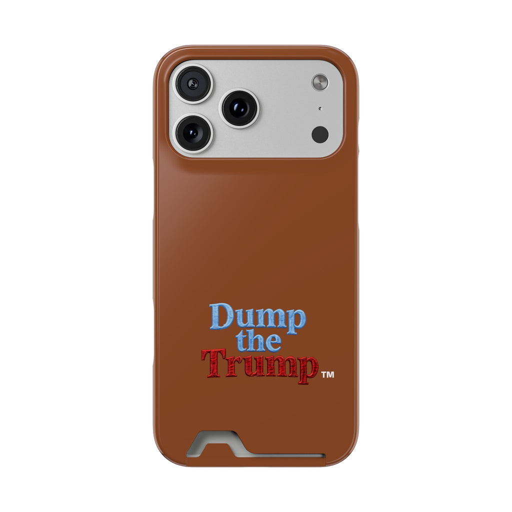DT Trump iPhone/Samsung Case With Card Holder (BROWN)