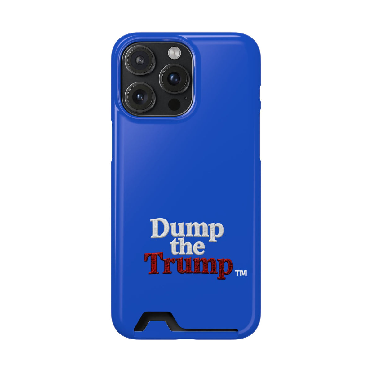 DT Trump iPhone/Samsung Case With Card Holder (BLUE)
