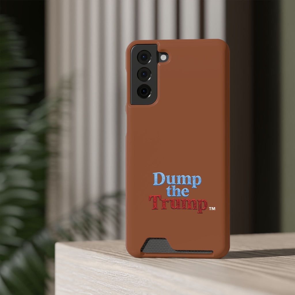DT Trump iPhone/Samsung Case With Card Holder (BROWN)