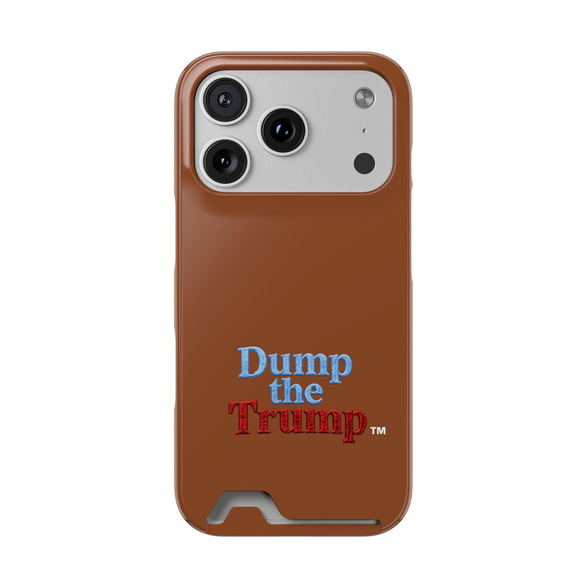 DT Trump iPhone/Samsung Case With Card Holder (BROWN)